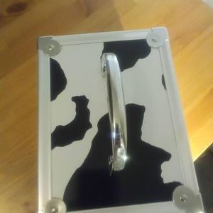 Cow print medium sized make up box
